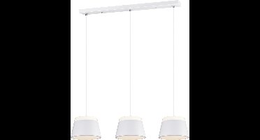 LED Hanglamp - Torna Barnaness - E14 Fitting - 6-lichts - Rond - Mat Wit - Aluminium