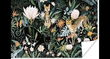 Poster Jungle - Dieren - Planten - 30x20 cm