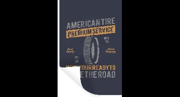 Muurstickers - Sticker Folie - Vintage - Amerika - Band - 20x30 cm - Plakfolie - Muurstickers Kinderkamer - Zelfklevend Behang - Zelfklevend behangpapier - Stickerfolie