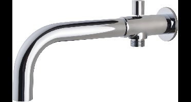 inbouw-baduitloop met omstel rond 23cm chroom