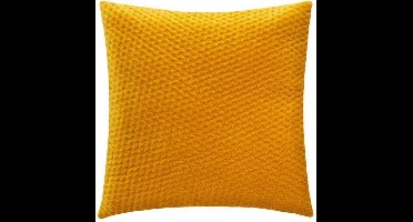 Sierkussen velvet vierkant geel 40 x 40 cm