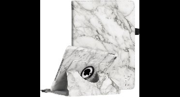 Hoes geschikt voor iPad 2022 / 2021 / 2020 10.2 inch - 360 Graden Book Case - Marmer