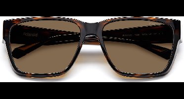POLAROID OVERZETBRIL Zonnebril (PLD9018/S) Volwassenen Bruin Volledig omrand Polarizerend