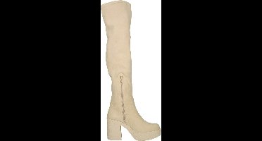 POSH by Poelman Overknee Laarzen Overknee Laarzen - Beige - Maat 37