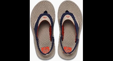 Reef Little Fanning Jongens Slippers - Taupe/Donkerblauw - Maat 21