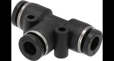 2x T-stuk pneumatische insteekkoppeling - 6 bar - 4mm - Kunststof