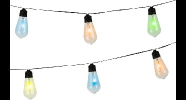Solar feestverlichting lichtsnoer - Flashing effect - 180cm - 10 LEDS - Multi