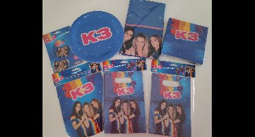 K3 Feestpakket - 20 Servetten - Tafelkleed - Slinger- Folieballon - 8 Borden - 8 Feestzakjes