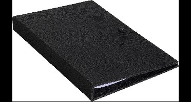 Europel - Menumap - Linnen - A4 (21 x 29,7 cm) - 6 Tassen - Zwart