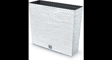 Prosperplast Furu Case Tower - Bloempot / Plantenbak met inzet - voor Binnen en Buiten - Wit