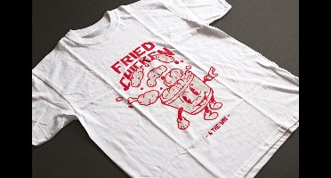 Shirt - Fried chicken - Wurban Wear | Grappig shirt | Dieet | Unisex tshirt | Fast food | Airfryer | Sport | Verwenpakket | Wit & Zwart