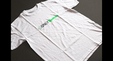 Shirt - Onlygames - Wurban Wear | Grappig shirt | Gaming | Unisex tshirt | Wit & Zwart