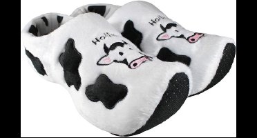 Nijhuis klomppantoffel - Zwart/Wit - Maat 16-19