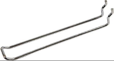 Dubbele haak, l: 150 mm, dikte 3 mm, 50stuks, b: 25 mm