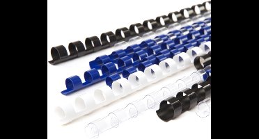 Kunststof bindring 12mm - blauw - 100 stuks