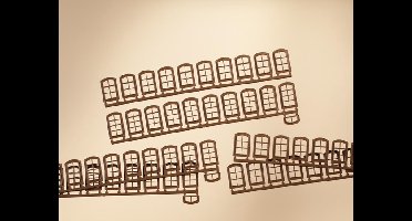 Auhagen 80204 H0 Vensters Bruin Kunststof bouwpakket