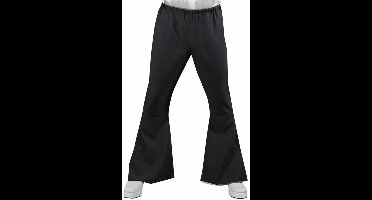 Jaren 80 & 90 Kostuum | Barry White Soul Broek Wijde Pijpen Zwart Man | XL | Carnaval kostuum | Verkleedkleding