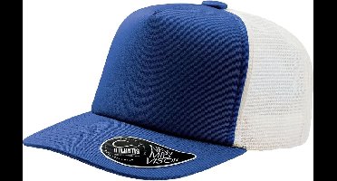 Atlantis Mid Visor 5 Panel Trucker Cap opnemen (Koninklijk)