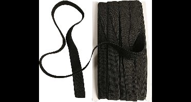 Elastiek, B: 20 mm, zwart, 25 m/ 1 rol