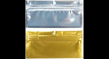 Gripzakken Transparant/Goud 14x4,5cm (100 stuks) | ziplock | gripzak