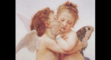 Kunstdruk William Bouguereau - The first Kiss 80x60cm