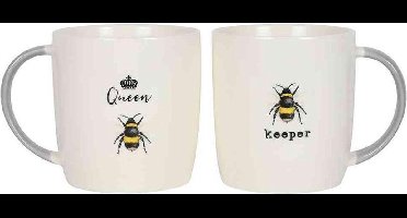 Something Different - Queen Bee and Bee Keeper Mok/beker - Wit