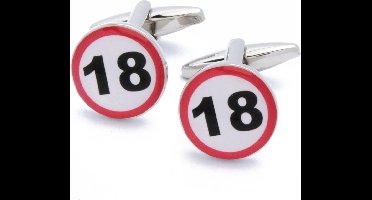 Manchetknopen - 18 Jaar Jubileum Feest Verjaardag