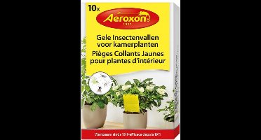 insectenvallen voor kamerplanten 14,3 cm geel 10 stuks