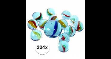 Krüger speelgoed knikkers - 324x stuks - buitenspeelgoed - knikkeren - kinderen