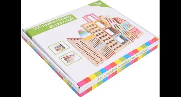 Furniture Limited - 150-delige Bouwblokkenset massief grenenhout geverfd