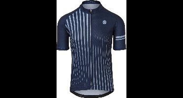 AGU Faded Stripe Fietsshirt Essential Heren - Blauw - L