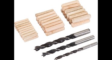 Silverline 47 delige deuvel en deuvelboor set 6, 8 en 10 mm