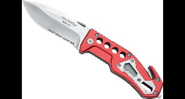 Fox Blackfox Rescue Knife - zakmes met glasbreker - rood - 21 cm
