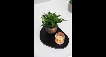 COOKX - Kaarsenplateau - Organische vorm - Zwart - Massief Eikenhout