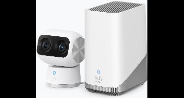 eufy Security Indoor Cam S350 4K dubbele camera met AI + HomeBase 3 - Bundelvoordeel