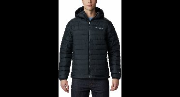 Columbia Powder Lite™ Hooded Jacket - Heren Jas - Gewatteerde puffer Jas met Capuchon - Maat M - Zwart