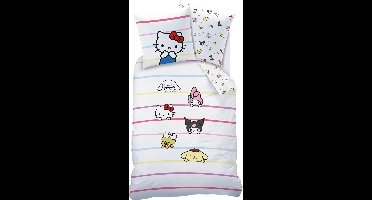Hello Kitty Dekbedovertrek Friendly - 140 x 200 + 63 x 63 cm - Katoen