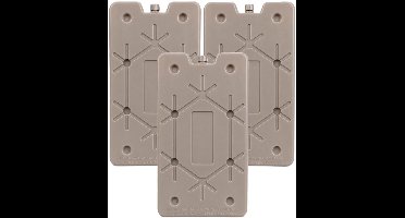 Excellent Houseware Koelelement Ice Pack - 3x - beige - polyethyleen - 350 gr - 24 x 14 x 1.5 cm