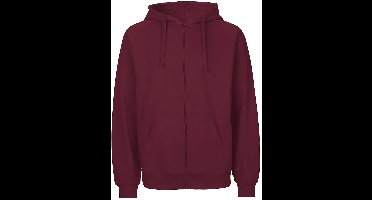 Neutral Unisex Tiger Cotton Hoodie With Zipper NET63301 - Bordeaux - XS
