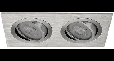 LED inbouwspot Rayan -Dubbel Chrome -Extra Warm Wit -Dimbaar -3W -Philips LED