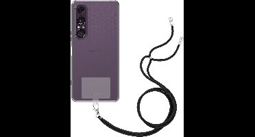 Just in Case hoesje met koord geschikt voor Sony Xperia 1 VII Hoesje met Koord - Flexibele Case - Transparant