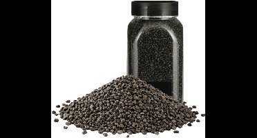 Home & Styling decoratie stenen/granulaat - 4x - 650ml - antraciet - hobby steentjes