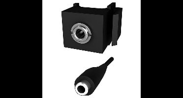 BACHMANN Keystone mini-jack 3,5 mm 3-polig. stereo, zwart