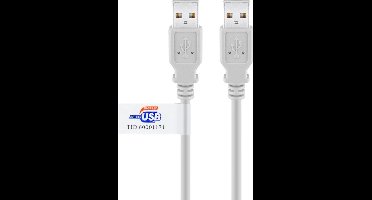 Goobay USB 2.0 Hi-Speed Cable with USB Certificate, Grey 5 m