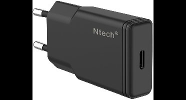 Ntech - USB C Adapter 30W - snellader USB C oplader Zwart Ultra slim Geschikt voor Samsung Super Fast Charge (PPS)