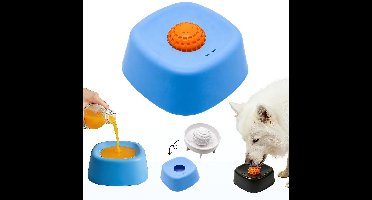 Anti-slikbak Hond, Slow Feeder Hond Anti-slip Antischrokbak Katten Hondenvoerbak Groot Middel Klein - Blauwe -Gele bal