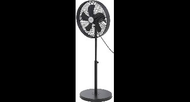 Sygonix Staande ventilator 50 W (Ø x h) 445 mm x 1200 mm Zwart In hoogte verstelbaar