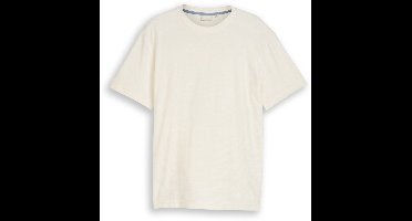 Tom Tailor - T-shirt met ottoman-structuur - Maat XXL - Gardenia White