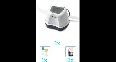 Intex QS400 zoutwatersysteem - Zwembaden tot 17.413 liter inclusief Zwembadzout (2 stuks) - Testrips