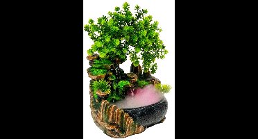 JAQZY Waterval - Waterval Binnen - LED Verlichting - Zachte Waterstroom - Mindfulness - Stressvermindering - Compact Tafelmodel